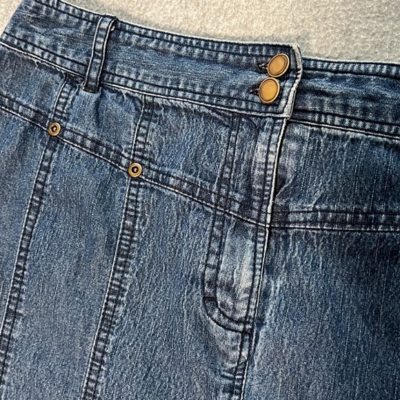 Y2K Midi Denim Skirt Size 12 Long Modest Country - Picture 5 of 11